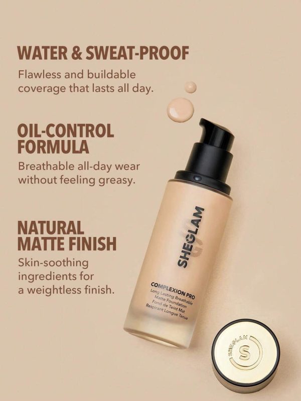 کرم پودر مات شیگلم | Sheglam Complexion PRO Long Lasting Breathable Matte Foundation - Image 4